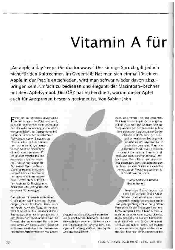 Vorschauseite 1: Vitamin A für die Arztpraxis