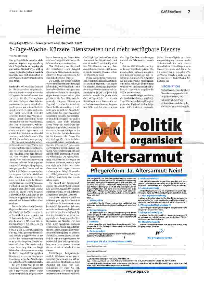 Vorschauseite 1: 6-Tage-Woche: Kürzere Dienstzeiten und mehr verfügbare Dienste