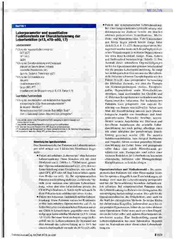 Vorschauseite 3: Operatives Risiko bei hepatologischen und gastroenterologischen Erkrankungen