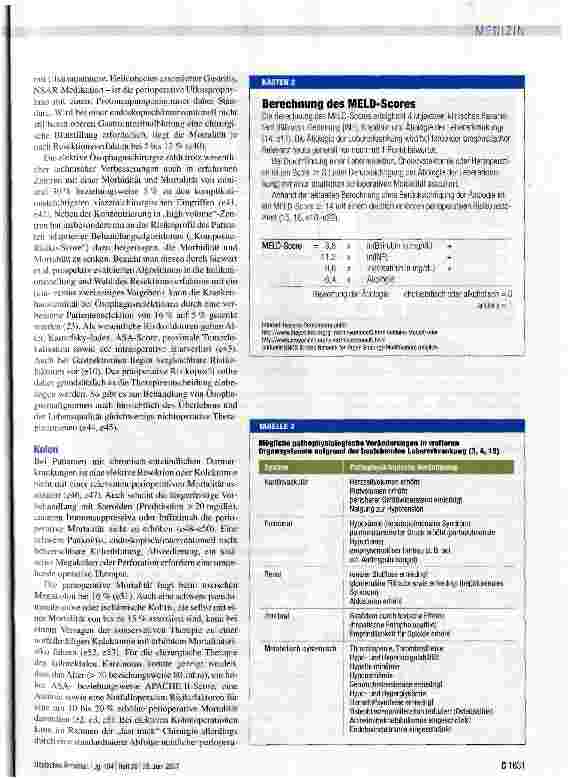 Vorschauseite 5: Operatives Risiko bei hepatologischen und gastroenterologischen Erkrankungen