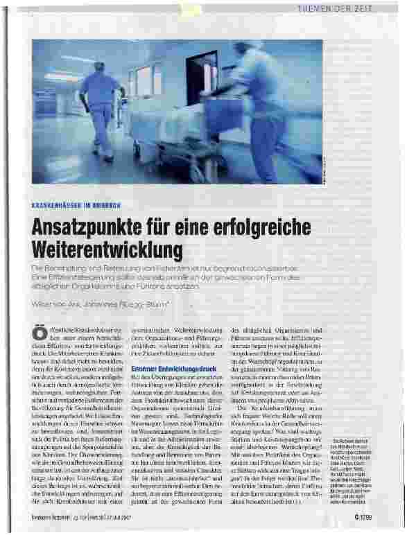 Vorschauseite 1: Ansatzpunkte für eine erfolgreiche Weiterentwicklung