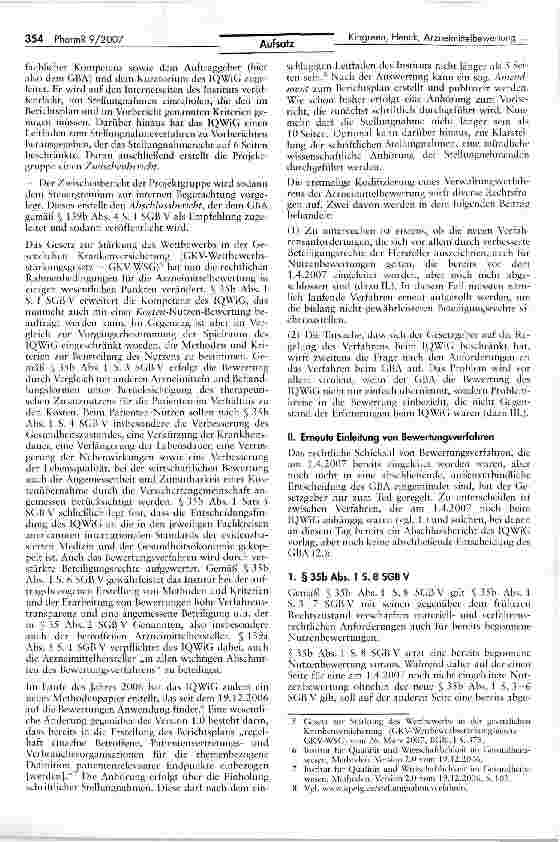Vorschauseite 2: Prozedurale Anforderungen an die Arzneimittelbewertung durch das Institut für Qualität und Wirtschaftlichkeit im Gesundheitswesen und den Gemeinsamen Bundesausschuss