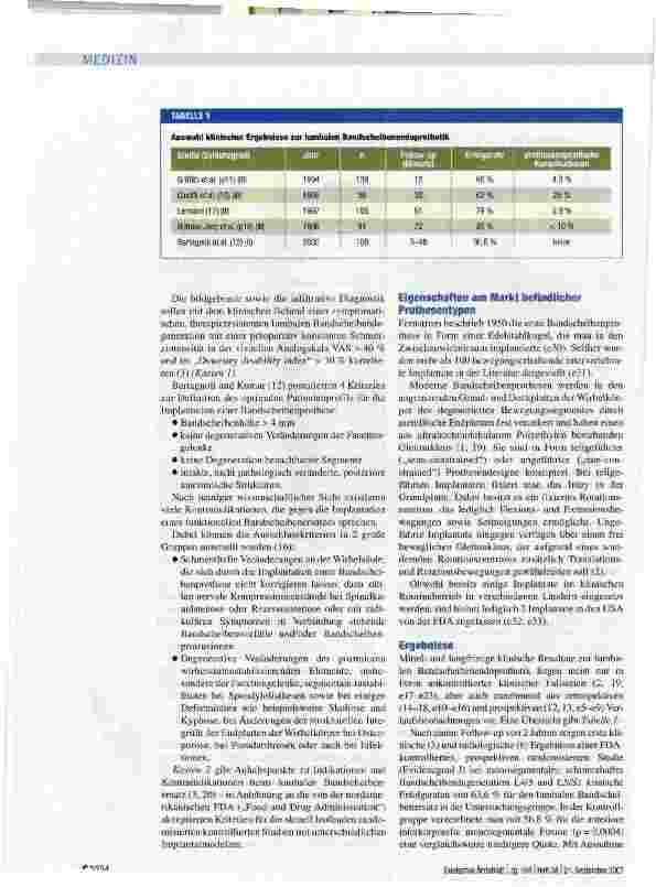 Vorschauseite 3: Die lumbale Bandscheibenprothese