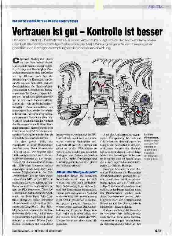 Vorschauseite 1: Vertrauen ist gut - Kontrolle ist besser