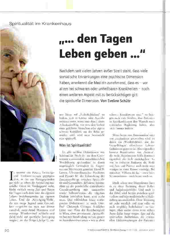 Vorschauseite 1: den Tagen Leben geben