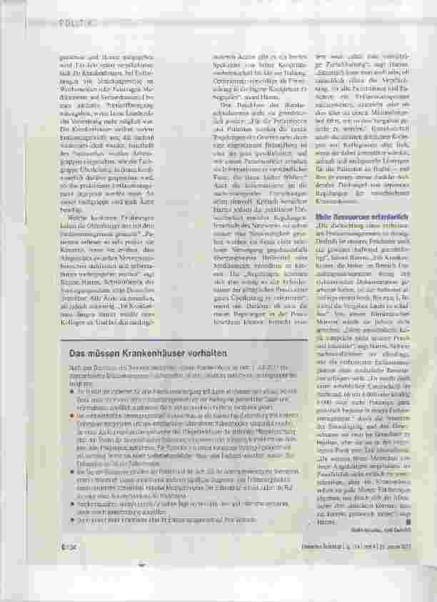 Vorschauseite 3: Entlassmanagement steht infrage