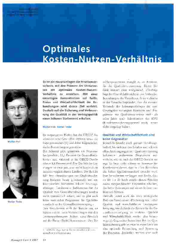Vorschauseite 1: Optimales Kosten-Nutzen-Verhältnis