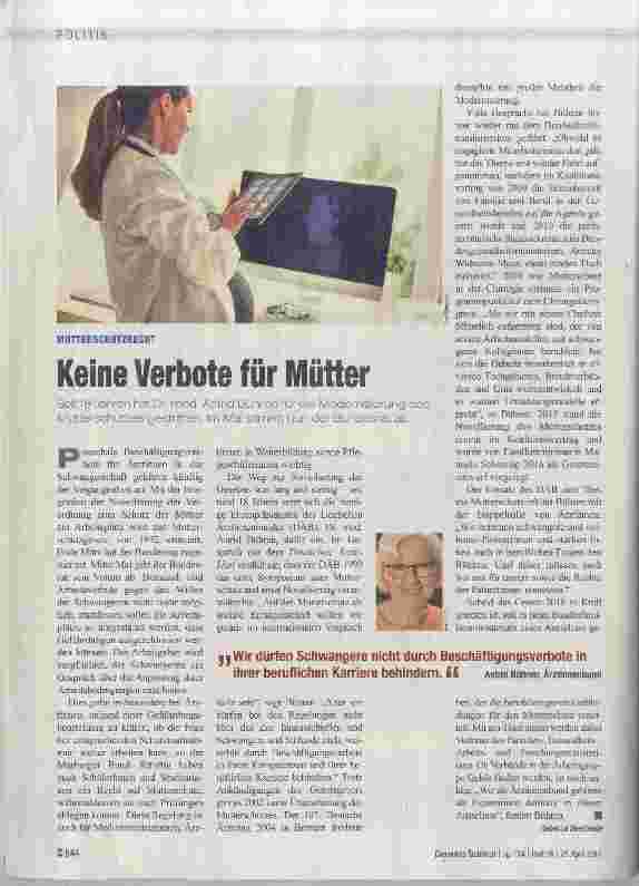 Vorschauseite 1: Keine Verbote für Mütter