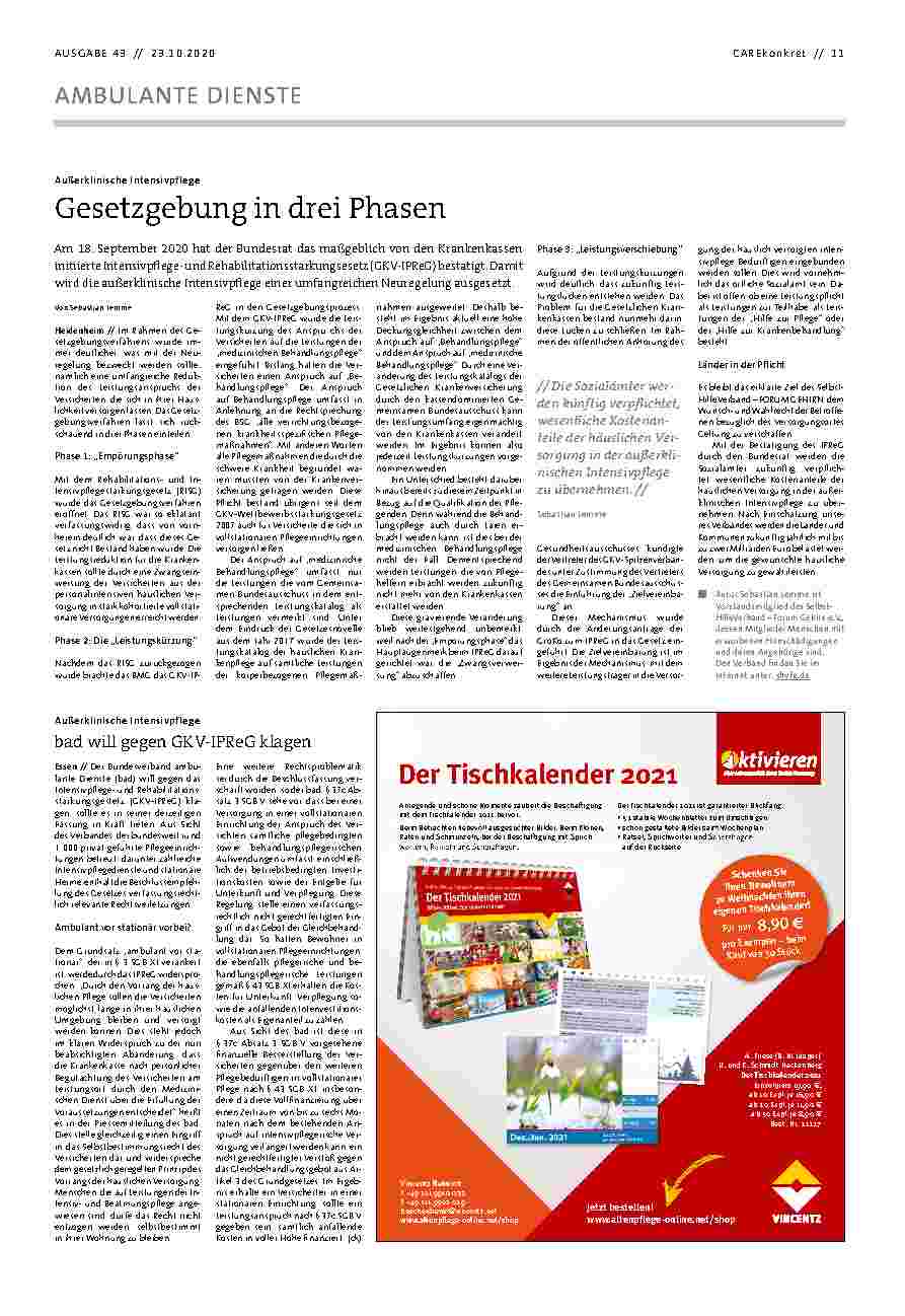 Vorschauseite 1: Gesetzgebung in drei Phasen
