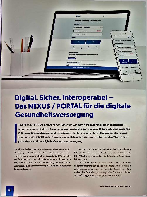 Vorschauseite 1: Digital. Sicher. Interoperabel - Das NEXUS / PORTAL für die digitale Gesundheitsversorgung