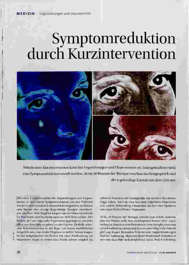 Vorschauseite 1: Symptomreduktion durch Kurzintervention