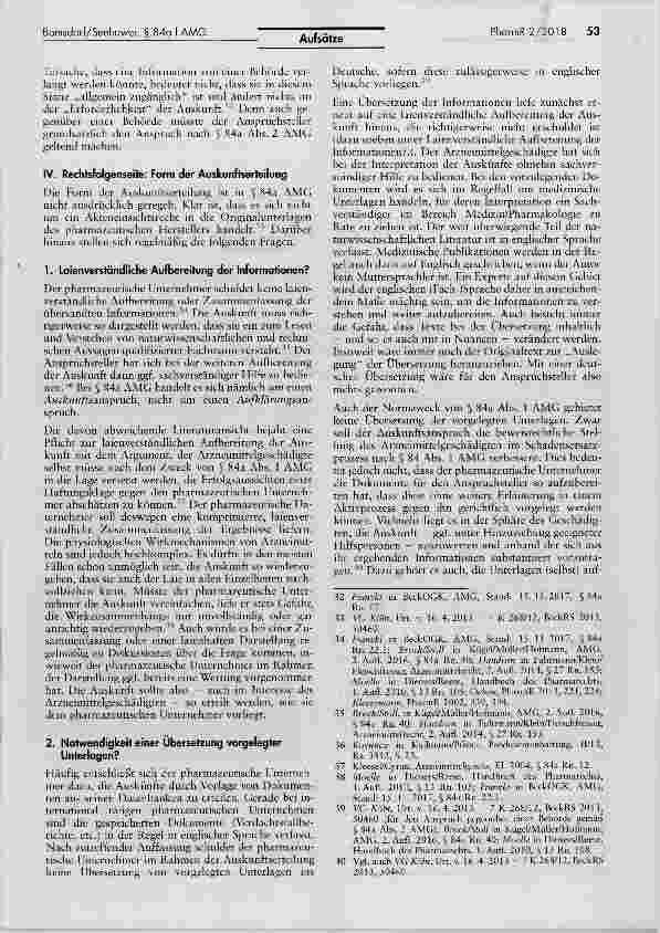 Vorschauseite 5: Der Auskunftsanspruch nach § 84a Abs. 1 AMG in der Praxis