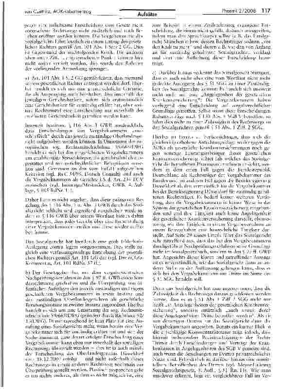 Vorschauseite 3: Anmerkung zu zwei höchst umstrittenen Entscheidungen des Sozialgerichts Stuttgart vom 20.12.2007 (Az. S 10 KR 8404/07 und S 10 KR 8604/07) betreffend die AOK-Rabattvertragsausschr…