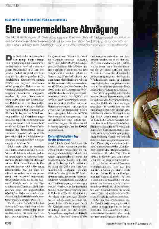 Vorschauseite 1: Eine unvermeidbare Abwägung