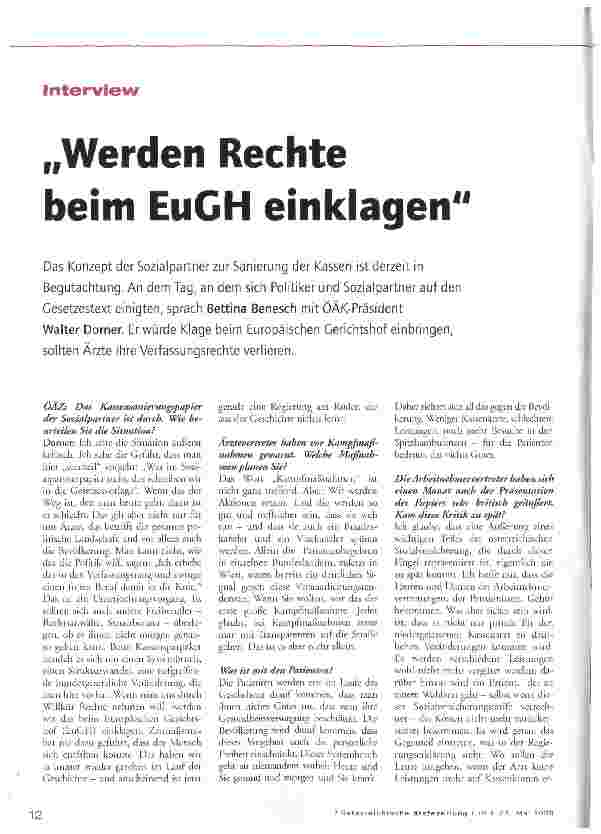 Vorschauseite 1: Werden Rechte beim EuGH einklagen