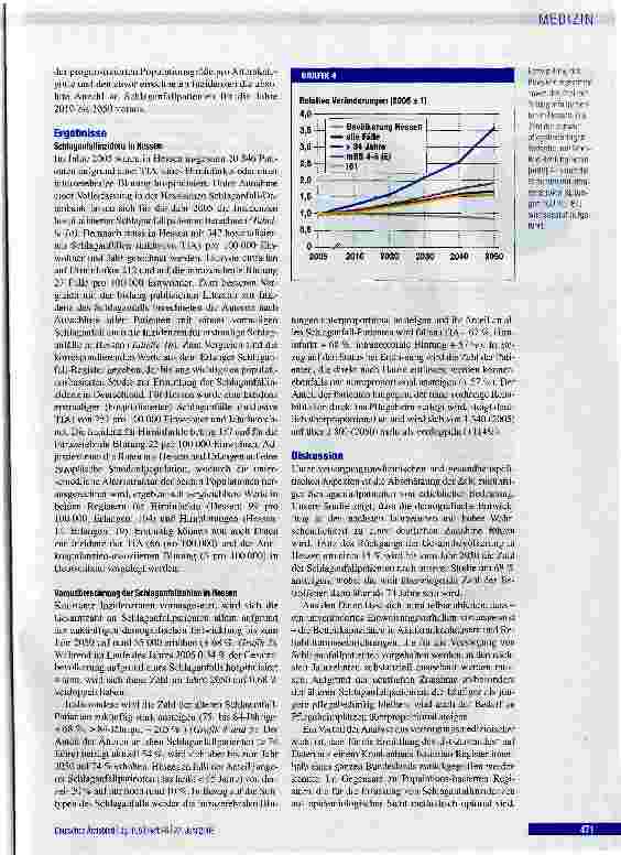 Vorschauseite 5: Die Schlaganfallzahlen bis zum Jahr 2050