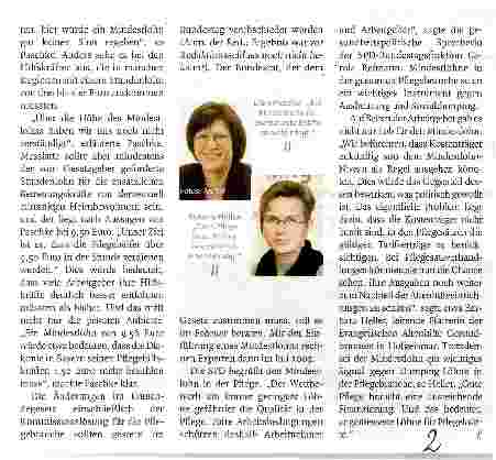Vorschauseite 2: Mindestlohn für Pflegehilfskräfte