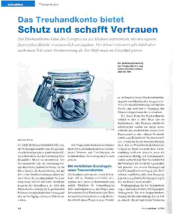 Vorschauseite 1: Das Treuhandkonto bietet Schutz und schafft Vertrauen