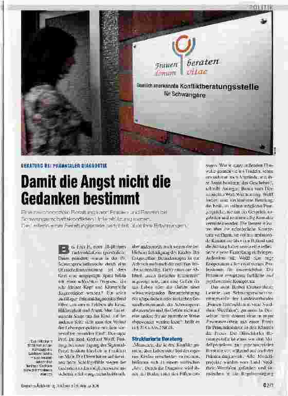 Vorschauseite 1: Damit die Angst nicht die Gedanken bestimmt