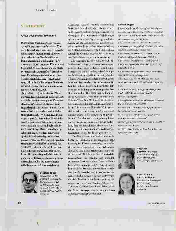 Vorschauseite 3: Kein Kind darf mehr arm aufwachsen