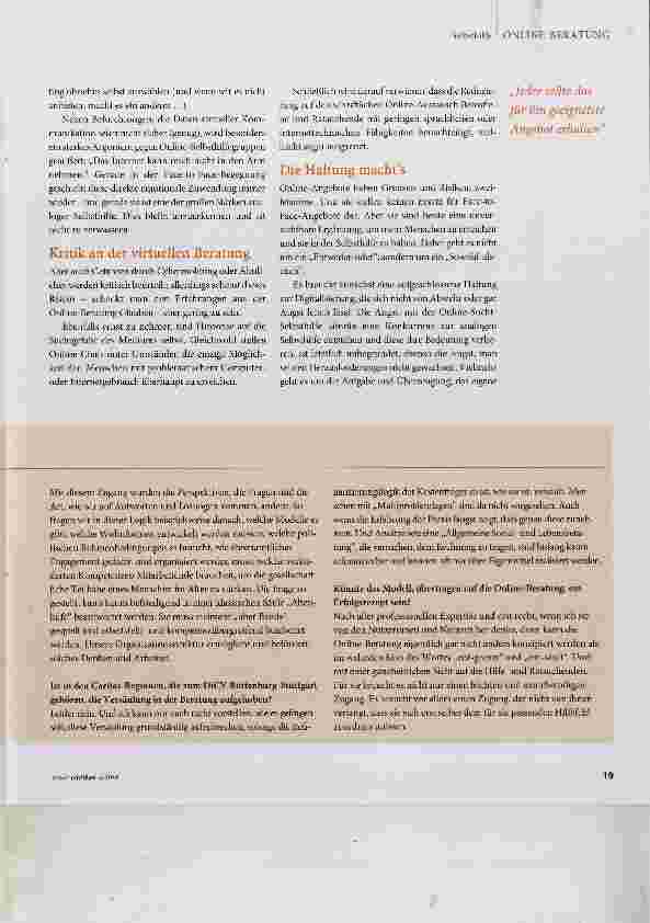 Vorschauseite 3: Sucht-Selbsthilfe goes online