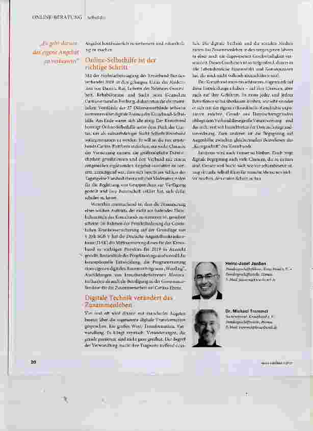 Vorschauseite 4: Sucht-Selbsthilfe goes online