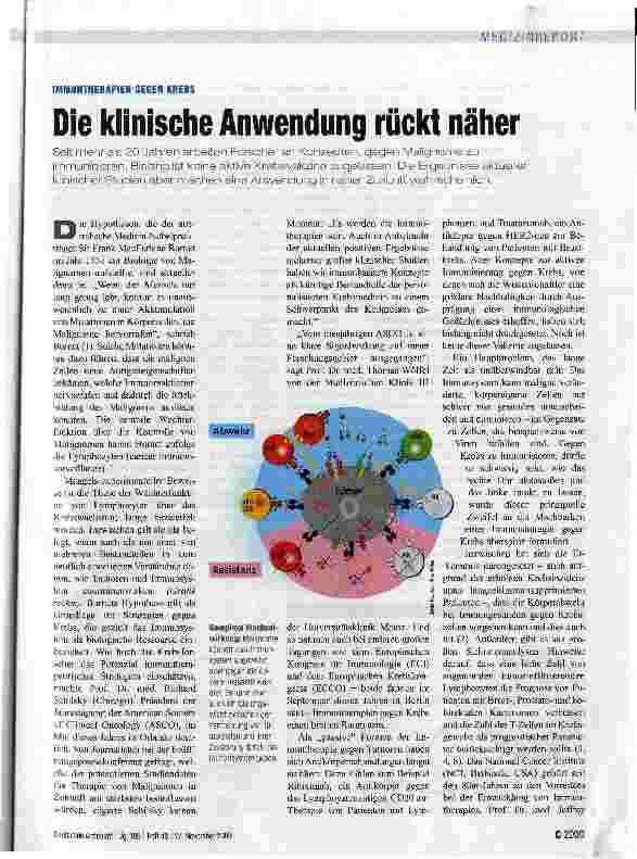 Vorschauseite 1: Die klinische Anwendung rückt näher