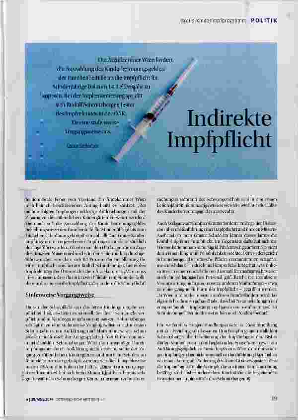 Vorschauseite 1: Indirekte Impfpflicht