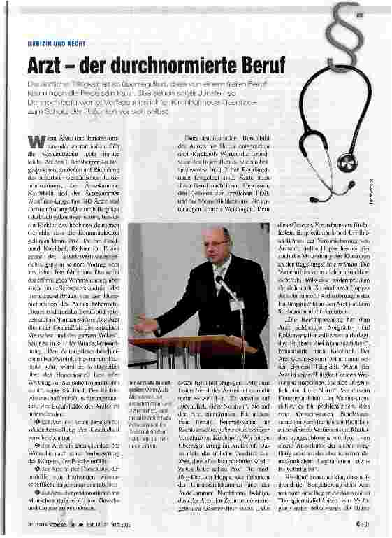 Vorschauseite 1: Arzt - der durchnormierte Beruf