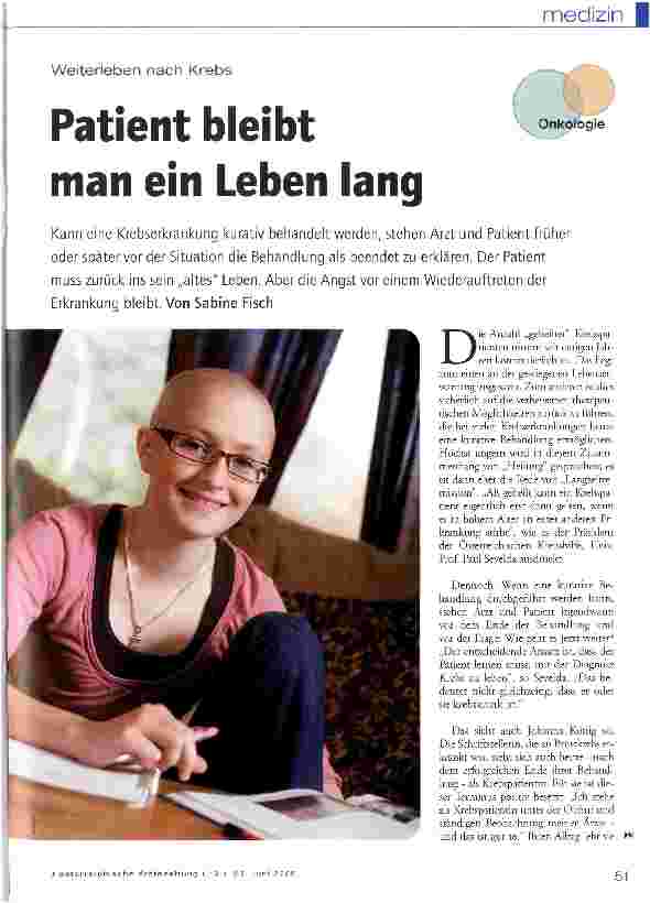 Vorschauseite 1: Patient bleibt man ein Leben lang