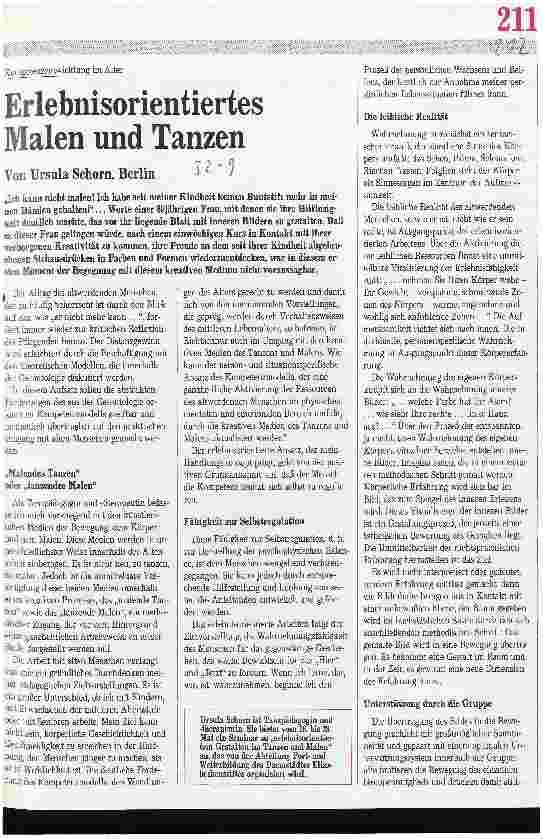 Vorschauseite 1: Erlebnisorientiertes Malen und Tanzen Kompetenzentwicklung im Alter