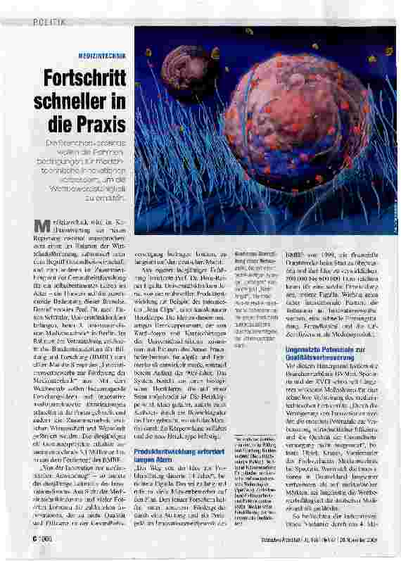 Vorschauseite 1: Fortschritt schneller in die Praxis