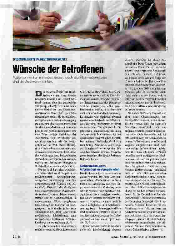 Vorschauseite 1: Wünsche der Betroffenen