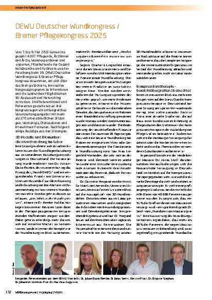 Vorschauseite 1: DEWU Deutscher Wundkongress / Bremer Pflegekongress 2025