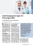 Vorschauseite 1: Individualpsychologie für Führungskräfte: Zur Fachkräftesicherung im Krankenhaus
