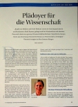 Vorschauseite 1: Plädoyer für die Wissenschaft