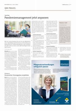 Vorschauseite 1: Pandemiemanagement jetzt anpassen