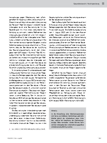 Vorschauseite 4: Art und Weise der Durchführung einer Gefährdungsbeurteilung und Festlegung der Pausenzeiten