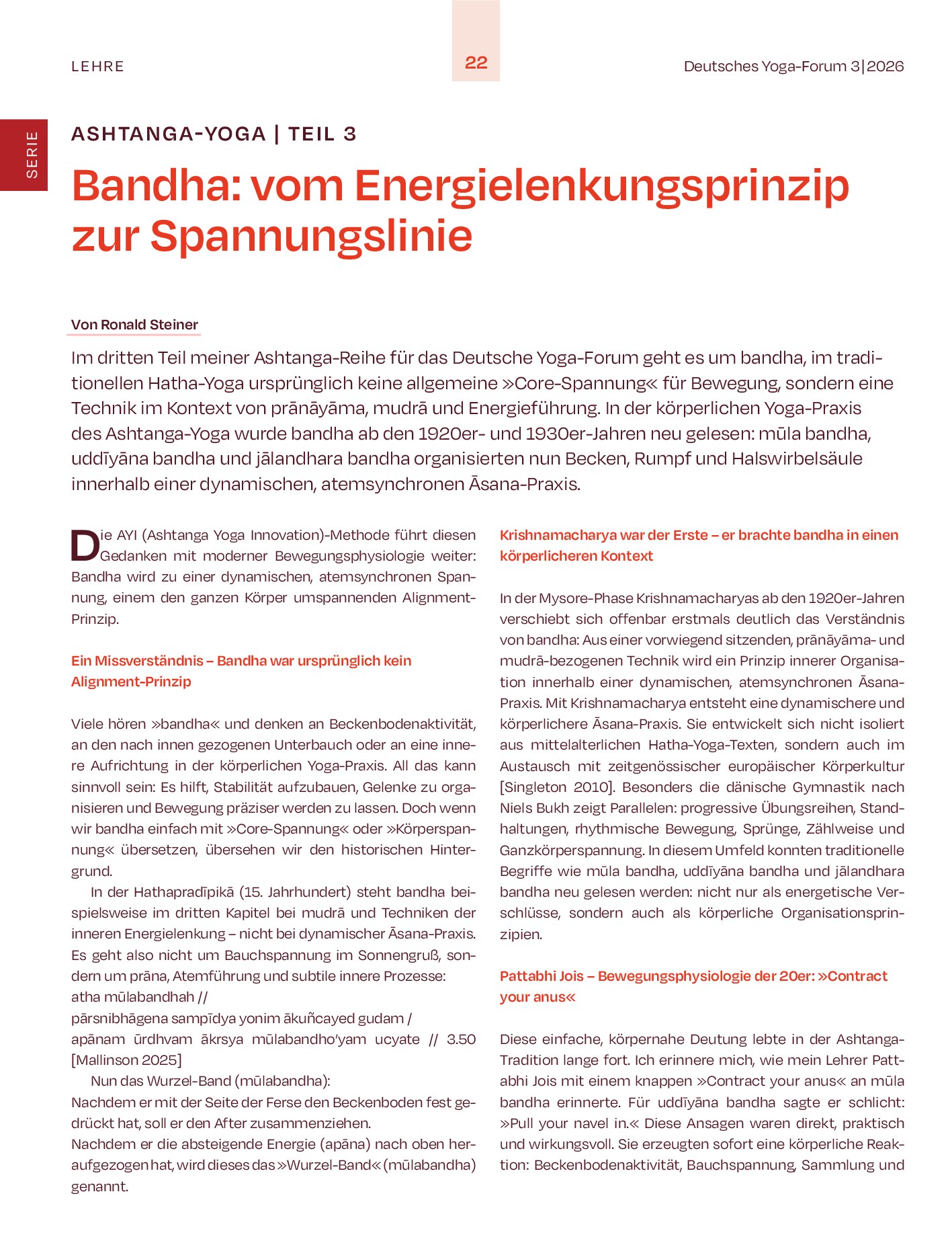 Vorschauseite 1: Bandha: Vom Energielenkungsprinzip zur Spannungslinie