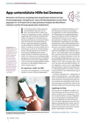 Vorschauseite 1: App-unterstützte Hilfe bei Demenz
