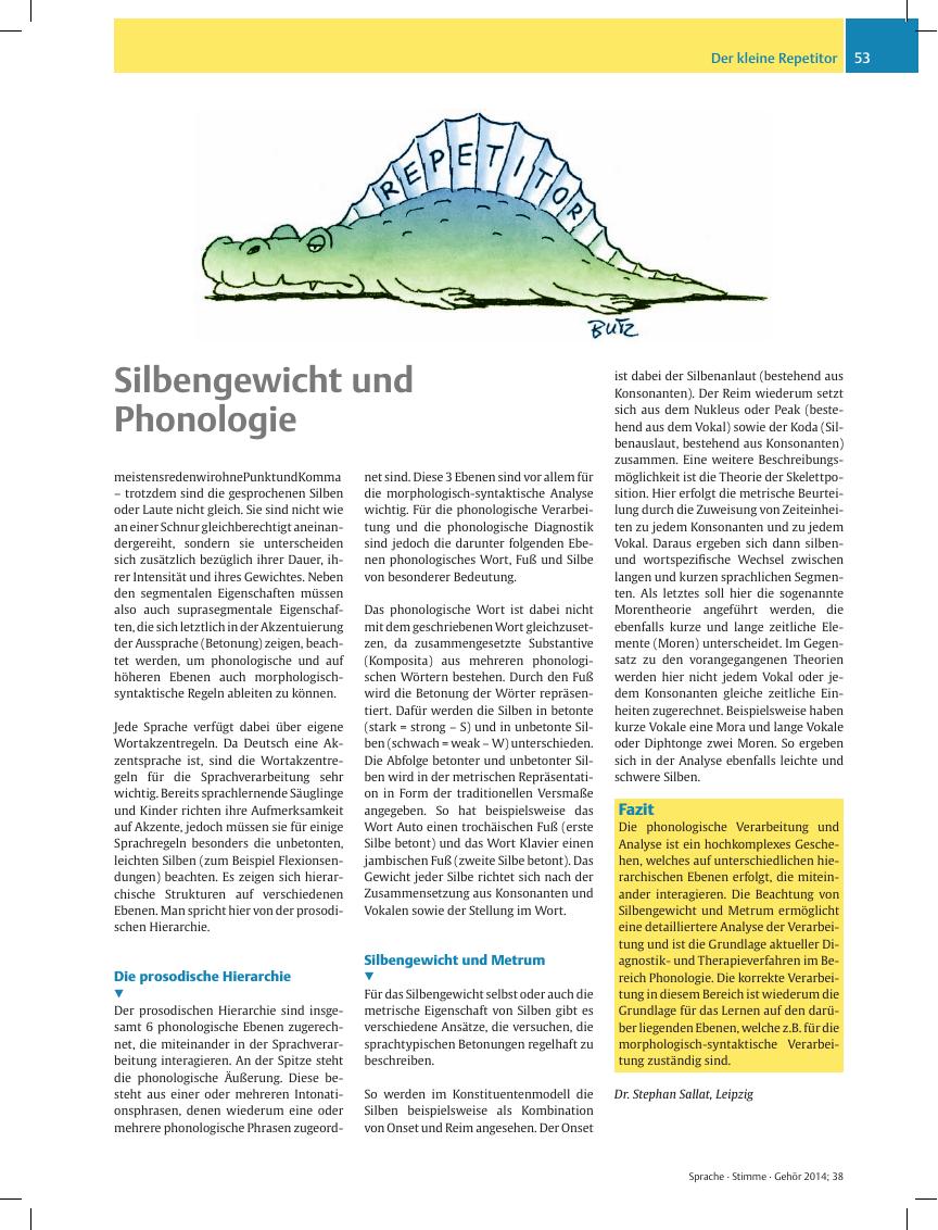 Vorschauseite 1: Silbengewicht und Phonologie