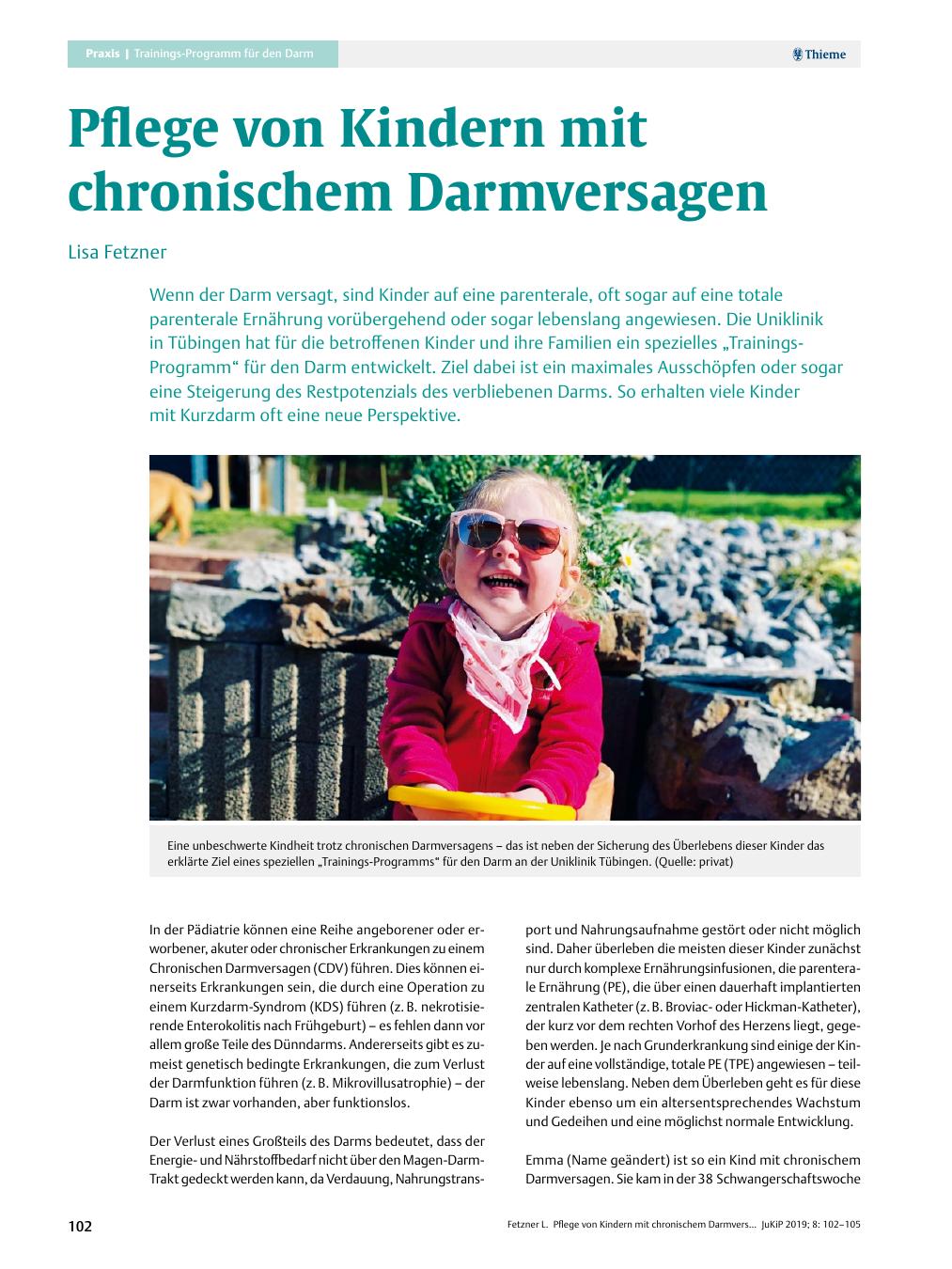 Vorschauseite 1: Pflege von Kindern mit chronischem Darmversagen