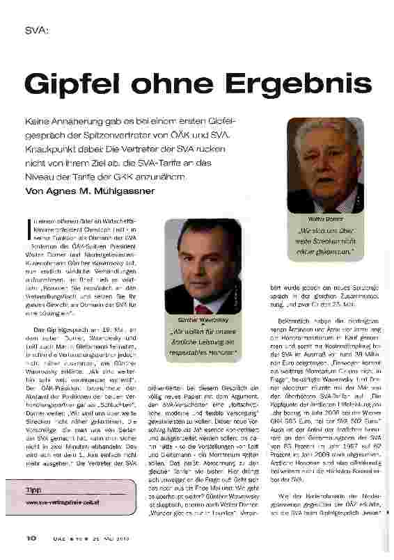 Vorschauseite 1: Gipfel ohne Ergebnis
