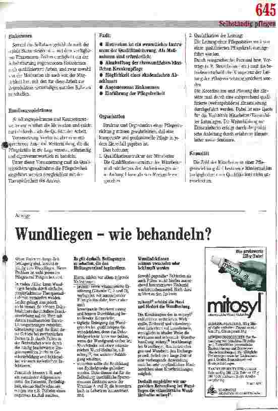 Vorschauseite 2: Qualifikation, Motivation, Organisation, Kontrolle Die häusliche Pflege erfordert berufsübergreifende Qualifikation