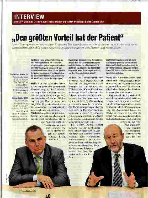 Vorschauseite 1: „Den größten Vorteil hat der Patient