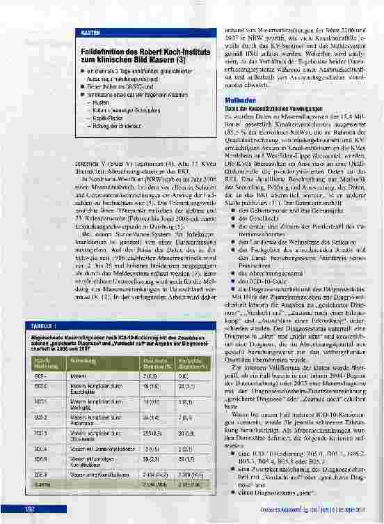 Vorschauseite 2: Untererfassung von Masern