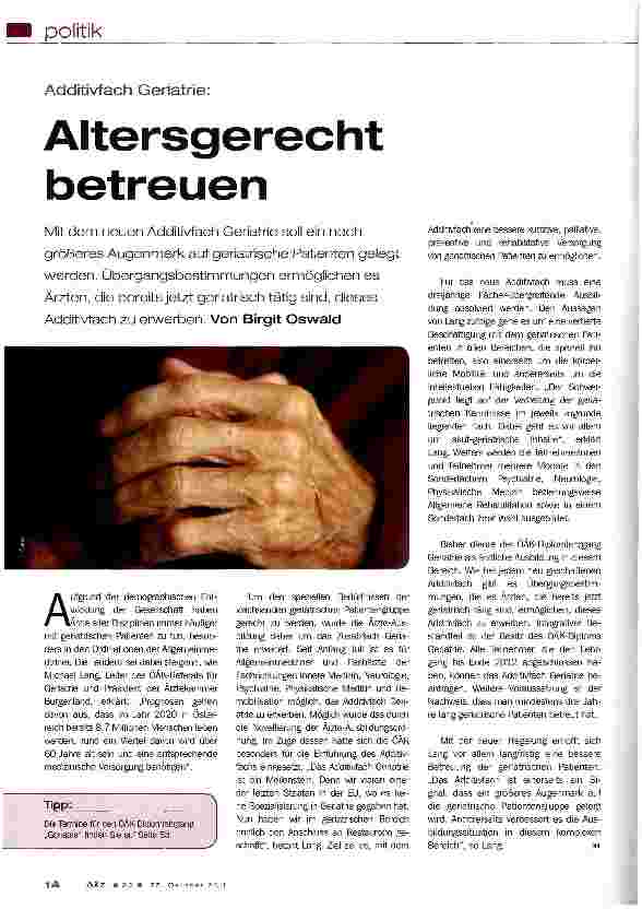Vorschauseite 1: Altersgerecht betreuen