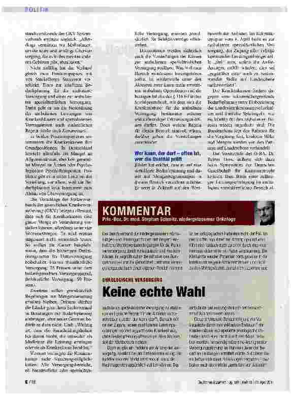Vorschauseite 2: Versorgungsgesetz: Einigkeit war gestern