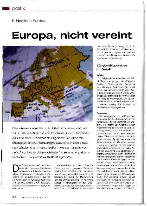 Vorschauseite 1: Europa, nicht vereint