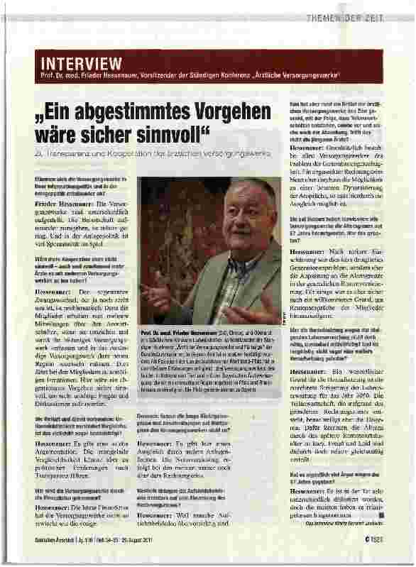 Vorschauseite 1: „Ein abgestimmtes Vorgehen wäre sicher sinnvoll